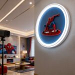 Proudome Spiderman LED Ceiling Light for Kids Bedroom, Superhero Decorative Lamp for Children Nursery & Playroom - Image 3