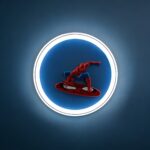 Proudome Spiderman LED Ceiling Light for Kids Bedroom, Superhero Decorative Lamp for Children Nursery & Playroom