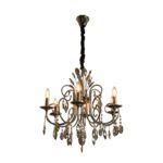 Metallic Black Chandelier With Crystals - Image 6