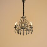 Metallic Black Chandelier With Crystals - Image 5