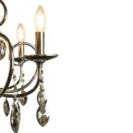 Metallic Black Chandelier With Crystals - Image 4