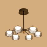Inbuilt 3 in 1 LED Smokey Glass Chandelier - Image 6