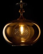 Smokey Glass Hanging Lamp (Bulb Not Included) - Image 3