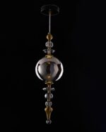 Smokey Glass Ball Pendant Light - Image 2