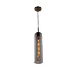 Amber Glass Pendant Light (Long Filament Bulb Included) - Image 8
