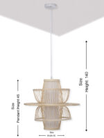 Decorative Wooden Pendant Lamp (Bulb Not Included) - Image 11