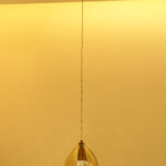 Amber Glass LED Hanging Lamp