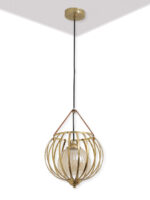 Amber Glass Hanging Light (Bulb Not Included) - Image 2