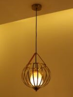 Amber Glass Hanging Light (Bulb Not Included)