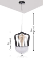 White Frosted Glass LED Pendant Lamp - Image 9
