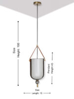 Smokey Glass Pendant Light (Bulb Not Included) - Image 9