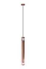 Rose Gold LED Cylinder Pendant Light - Image 3