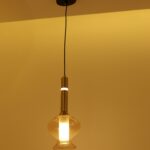 Amber Glass Hanging Light