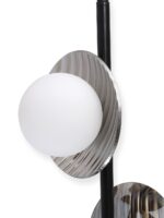 White Frosted and Smokey Glass Pendant Light - Image 8