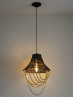 Black Thread and Beads Ceiling Light (Bulb Not Included)