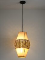 Fabric and Thread Pendant Light (Bulb Not Included)