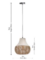 Thread and Fabric Hanging Lamp (Bulb Not Included) - Image 8