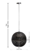 Decorative Black Pendant Light (Bulb Not Included) - Image 10