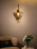 Smoky Glass Wall Lamp (Bulb Not Included)