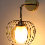 Amber Glass Hanging Wall Light (Bulb Not Included)