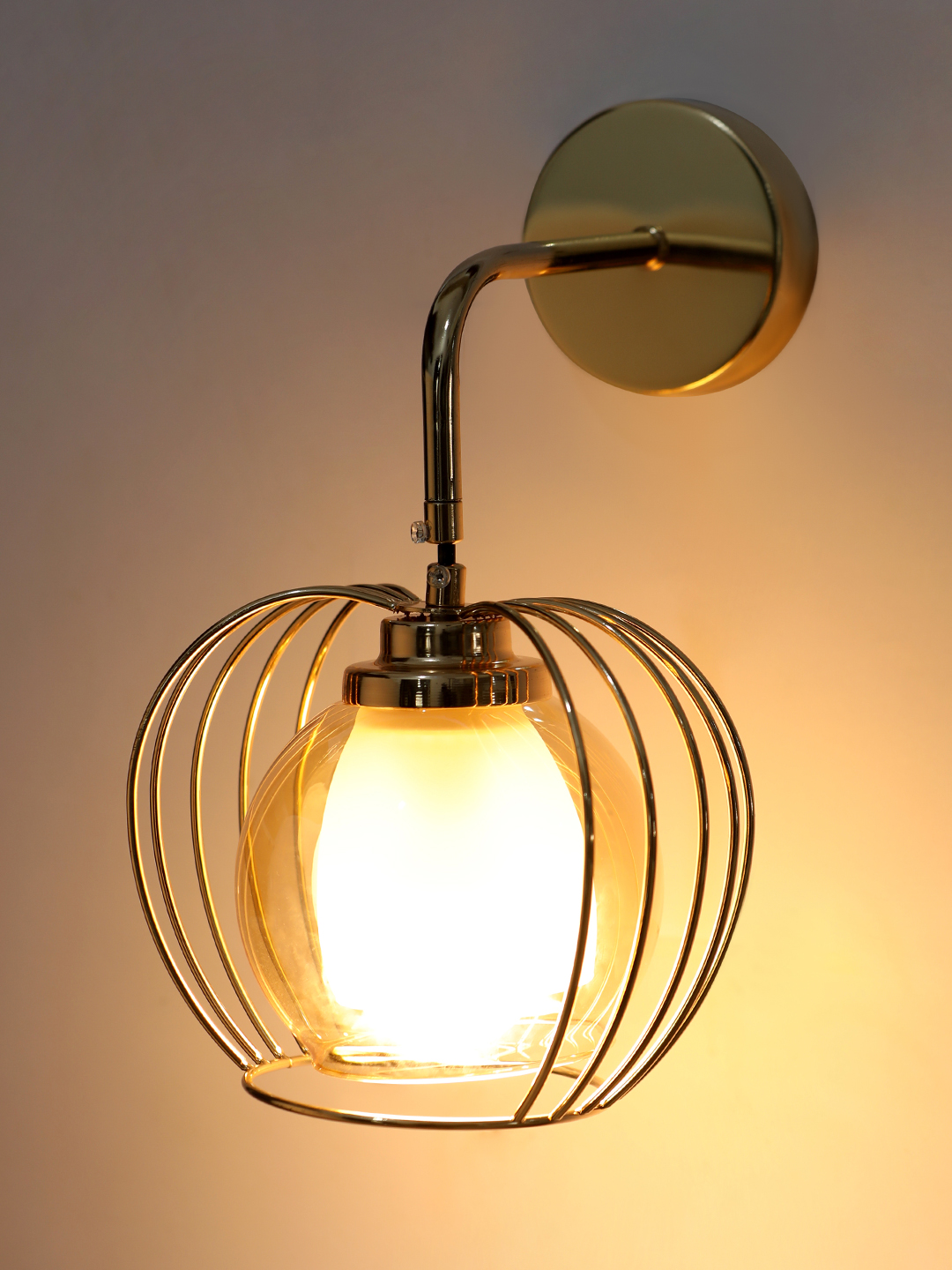 PHWL-10-0294-3 Amber Glass Hanging Wall Light (Bulb Not Included) - Image 1