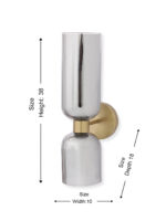 Smokey Glass Up Down Wall Light (Bulb Not Included) - Image 8
