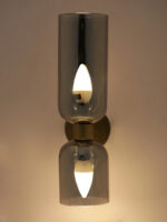 Smokey Glass Up Down Wall Light (Bulb Not Included) - Image 3