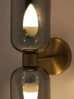 Smokey Glass Up Down Wall Light (Bulb Not Included) - Image 7