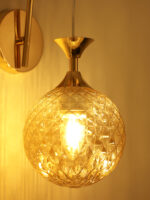 Amber Glass Hanging Wall Light (Bulb Not Included) - Image 8