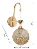 Amber Glass Hanging Wall Light (Bulb Not Included) - Image 9