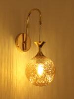 Amber Glass Hanging Wall Light (Bulb Not Included)