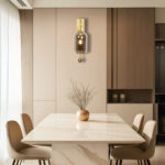 Smokey Glass Wall Lamp (Bulb Not Included)