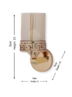 Indoor Amber Glass Wall Sconce (Bulb Not Included) - Image 8