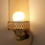 Amber Glass Wall Lamp (Bulb Not Included)