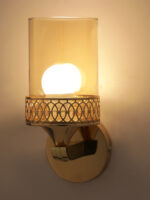 Amber Glass Wall Lamp (Bulb Not Included)