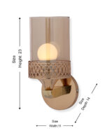 Amber Glass Wall Lamp (Bulb Not Included) - Image 7