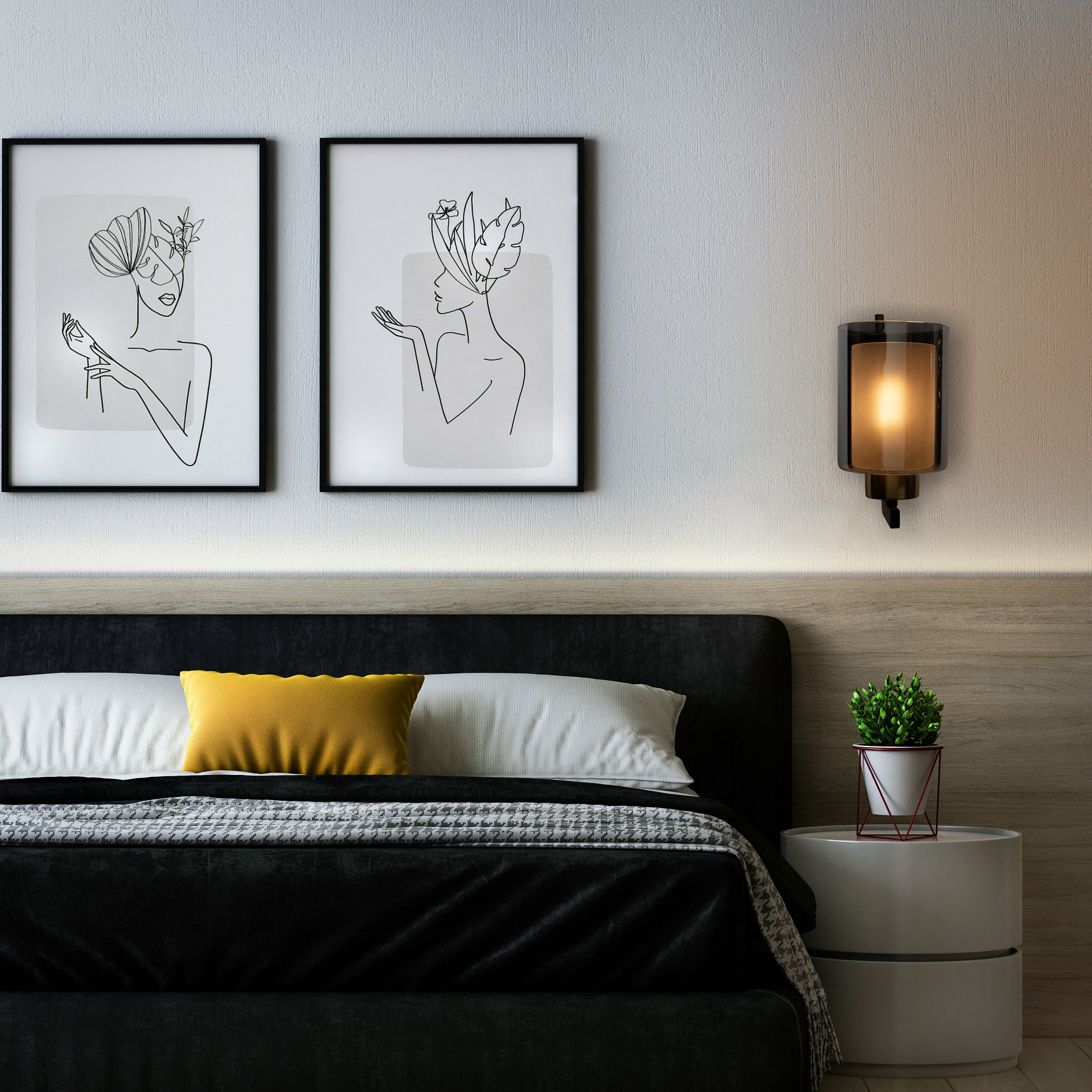 PHWL-12-0327-3 Indoor Smokey Glass Wall Lamp (Bulb Not Included) - Image 1