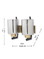 Somkey Glass Double Holder Wall Lamp (Bulb Not Included) - Image 8