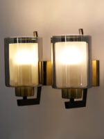 Somkey Glass Double Holder Wall Lamp (Bulb Not Included)
