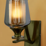 Smokey Glass Wall Sconce (Bulb Not Included)