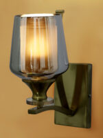 Smokey Glass Wall Sconce (Bulb Not Included)