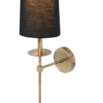Black Color Fabric Shade Wall Lamp (Bulb Not Included) - Image 9