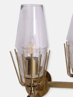 Two Clear Glass Holders Wall Lamp (Bulb Not Included) - Image 6
