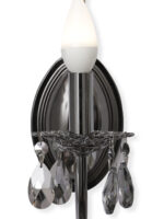 Black Metal Wall Light with Hanging Crystal (Bulb Not Included) - Image 5