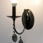 Wall Lamp With Hanging Crystals (Bulb Not Included)