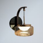 Amber Glass LED Hanging Wall Light - Image 6