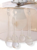 Amber Glass Wall Light with Hanging Crystal (Bulb Not Included) - Image 4