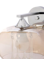 Amber Glass Wall Light with Hanging Crystal (Bulb Not Included) - Image 5