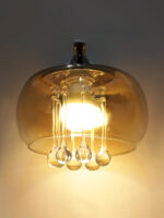 Amber Glass Wall Light with Hanging Crystal (Bulb Not Included) - Image 8