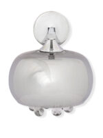 Smokey Glass Wall Lamp with Hanging Crystal (Bulb Not Included) - Image 2